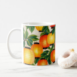 Caneca De Café Lanterna Botânica de Papel Japonesa