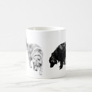 Caneca De Café Lanterna-Brilho - Retriever Duo