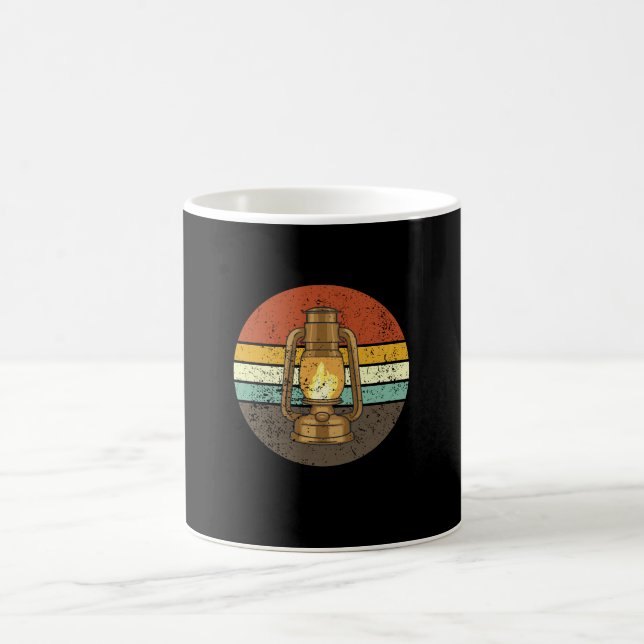 Caneca De Café Lanterna de Campanha Retroativa (Centro)