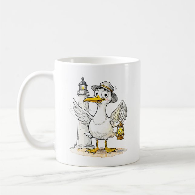 Caneca De Café Lanterna do Farol da História em Quadrinhos da Gai (Esquerda)
