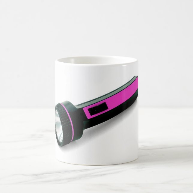 Caneca De Café lanterna elétrica roxa brilhante (Centro)