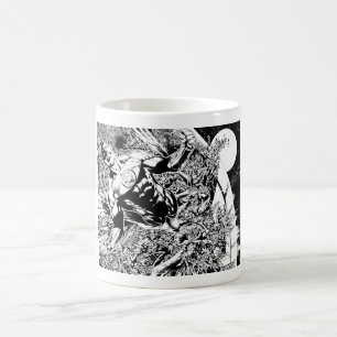Caneca De Café Lanterna verde e a lua - preto e branco