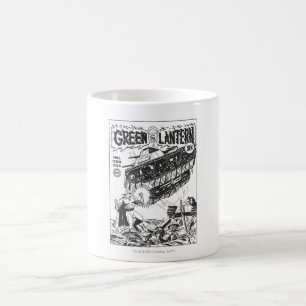 Caneca De Café Lanterna Verde nas trincheiras, Preto e Branco