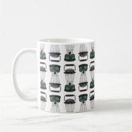 Caneca De Café Lanternas Elétricas Verdes