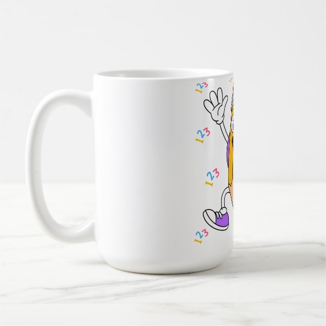 Caneca De Café Lápis Amigável Design de Volta às Aulas.  (Esquerda)