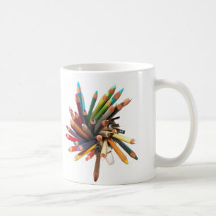 Caneca De Café Lápis coloridos artistas do óleo