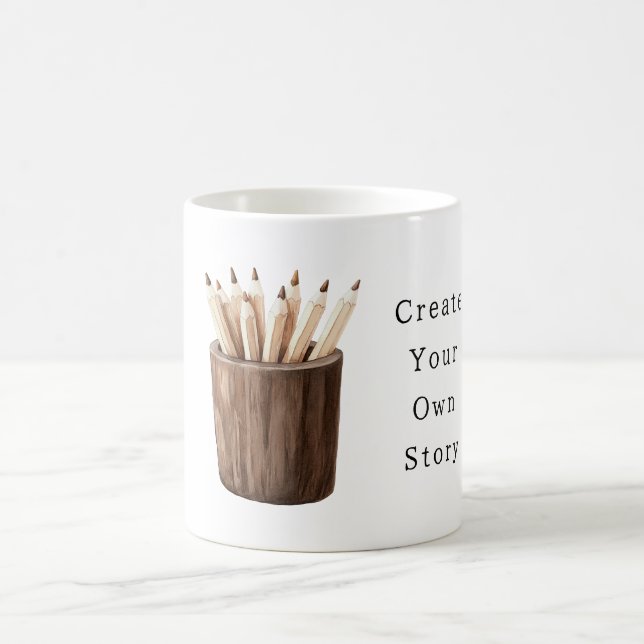 Caneca De Café Lápis Crie Sua Própria História (Centro)