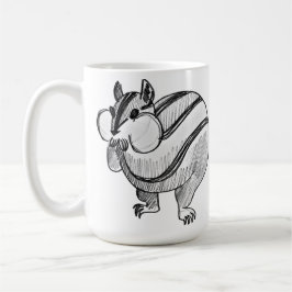 Caneca De Café Lápis De Arte Animal Da Madeira