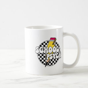 Caneca De Café Lápis Psicólogo Escolar Xadrez Raio