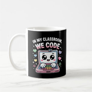 Caneca De Café Laptop de Codificação Kawaii – Ciência da Computaç