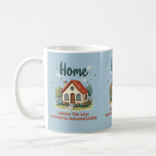 Caneca De Café Lar Aconchegante de Cottagecore Arte de Casa Capri