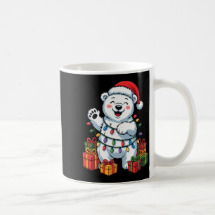 Caneca De Café Lar Bear Santa Chapéu Amantes de Animais Natal Fei