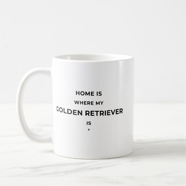 Caneca De Café Lar É Onde... -Caneca Branca (Esquerda)