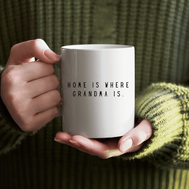 Caneca De Café Lar é Onde Está a Vovó (Criador carregado)