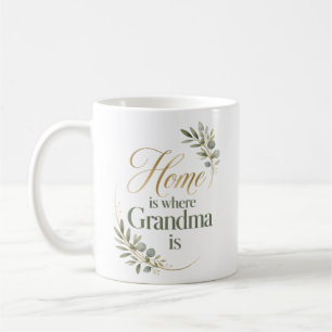Caneca De Café Lar É Onde Está a Vovó Amor