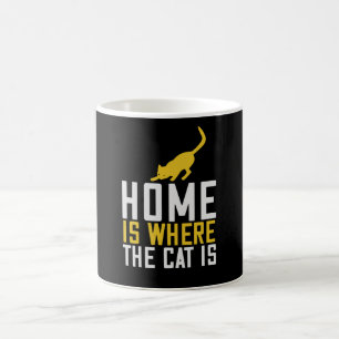 Caneca De Café Lar é onde está o Gato