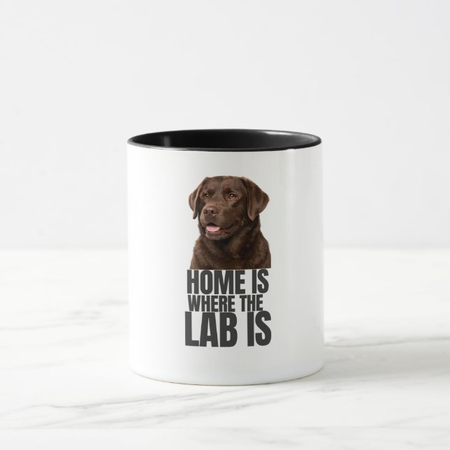 Caneca de Café 'Lar é Onde Está o Lab' (Centro)