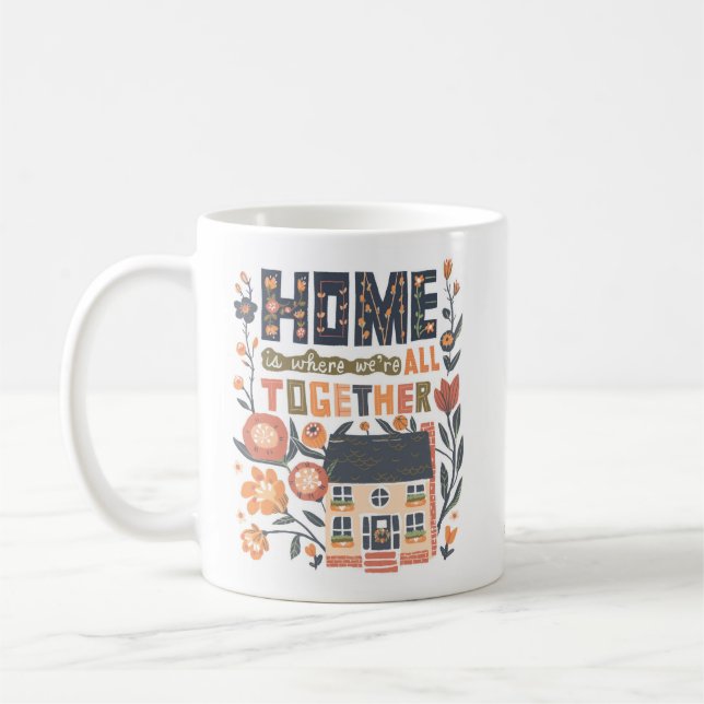 Caneca De Café Lar é onde estamos juntos (Esquerda)