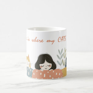 Caneca De Café Lar é onde meus GATOS são Gatos