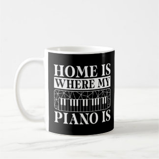 Caneca De Café Lar é onde o meu Piano é o Piano Premium Musical