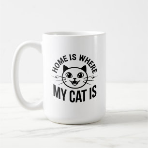 Caneca De Café Lar é Onde Tipografia Personalizada Minim
