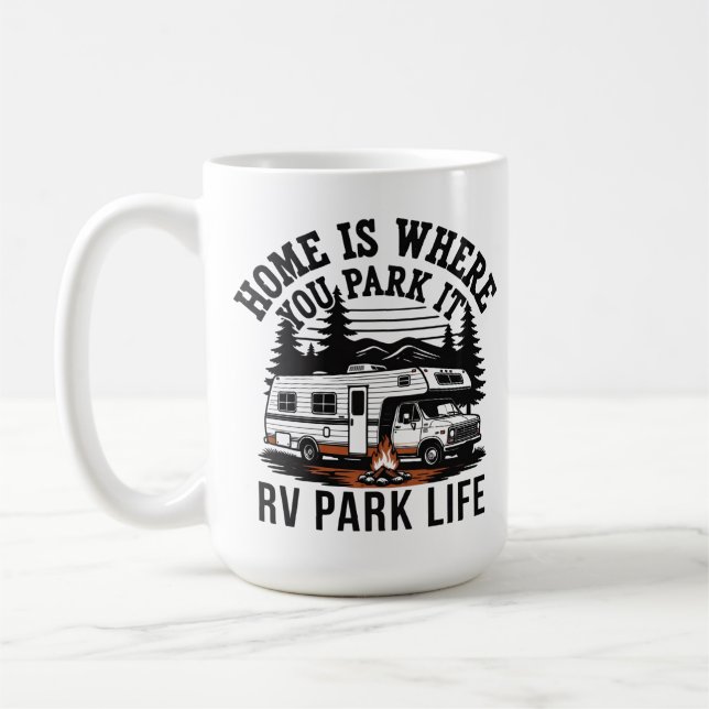 Caneca De Café Lar é Onde Você Estaciona (Esquerda)