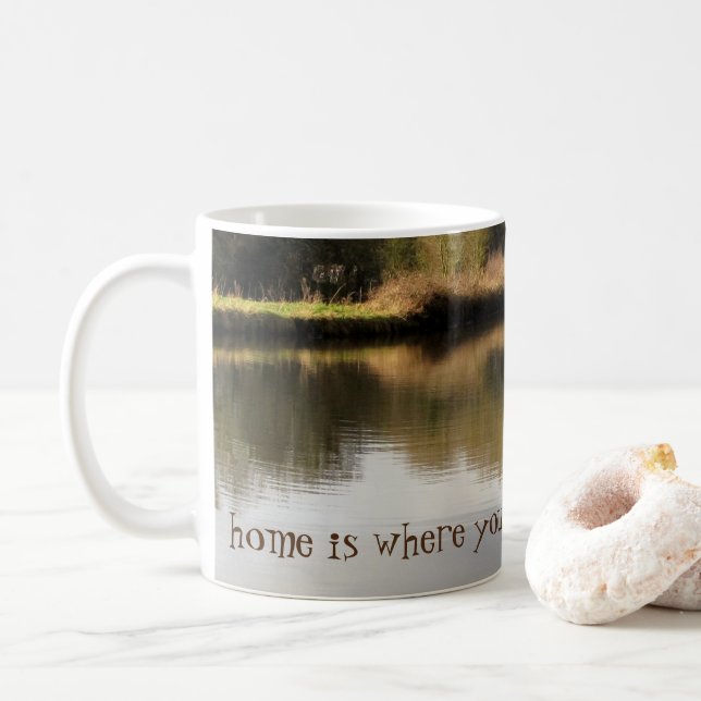 Caneca De Café Lar é onde você mama o canal estreito (Com Donut)
