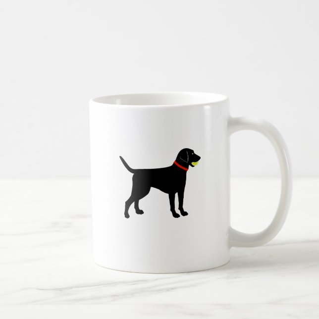 Caneca De Café Larador Fetch, bola de jogo do Black Lab (Direita)