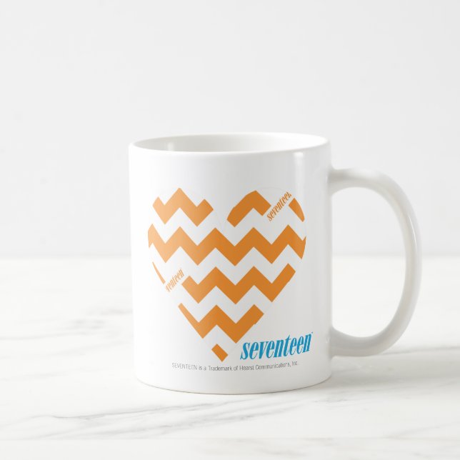 Caneca De Café Laranja 2 do ziguezague (Direita)