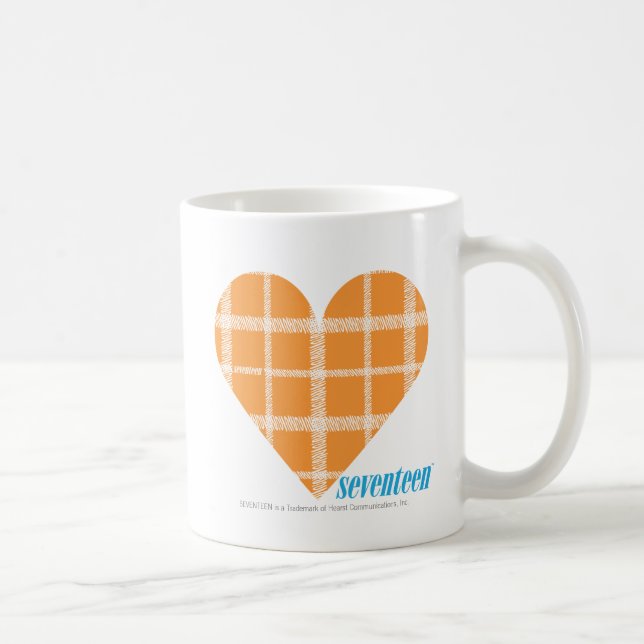 Caneca De Café Laranja 4 da xadrez (Direita)