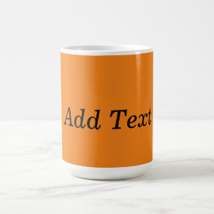 Caneca De Café Laranja Crie seu próprio texto adicionado personal