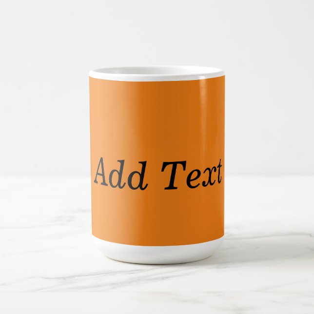 Caneca De Café Laranja Crie seu próprio texto adicionado personal (Centro)