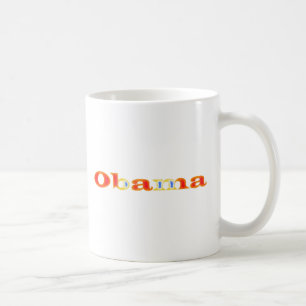 Caneca De Café Laranja de Nome Burning do presidente Obama com