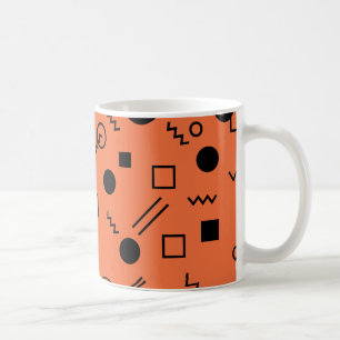 Caneca De Café Laranja, diversão, tendências, gráfico geométrico