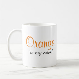 Caneca De Café Laranja Divertido É Minha Cor Dizendo