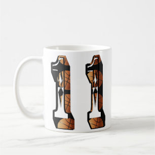 Caneca De Café Laranja E Negra De Basquete 11,