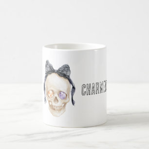 Caneca De Café Laranja Encantada Jóias Caveira Arco Preto Roxo