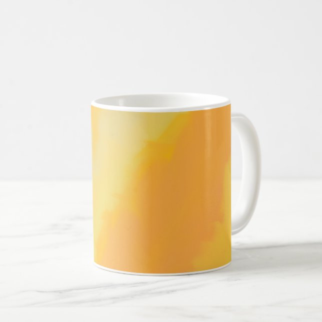 Caneca De Café Laranja Ensolarada Água-forte de Citros  (Frente Esquerda)