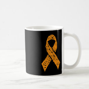 Caneca De Café Laranja Fita Vintage Leucemia Cancer Pa