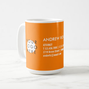 Caneca De Café Laranja Legal e brilhante Moderna sua empresa de l