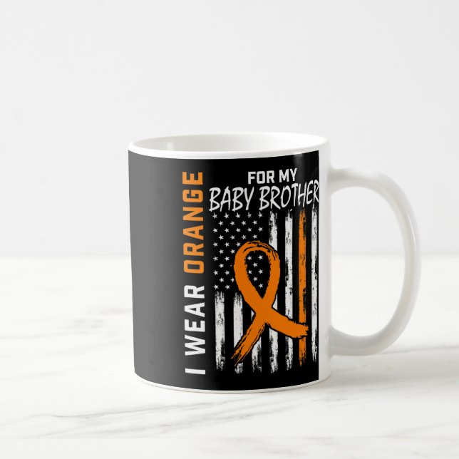 Caneca De Café Laranja para a Guerra do Mês da Consciência da Leu (Direita)