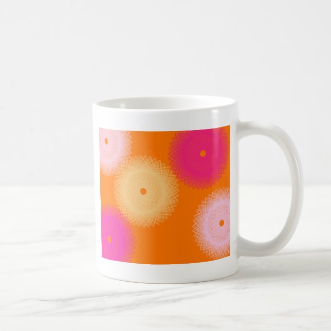Caneca De Café laranja & rosa cor pop (Direita)