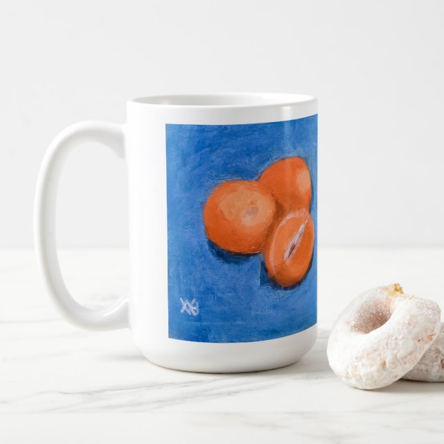 Caneca De Café Laranjas mandarinas (Com Donut)