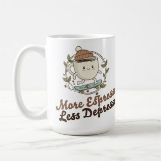 Caneca De Café Large Mug - More Espresso. Less Depresso.