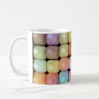 Caneca De Café Large multi-colored chalk pattern on mug
