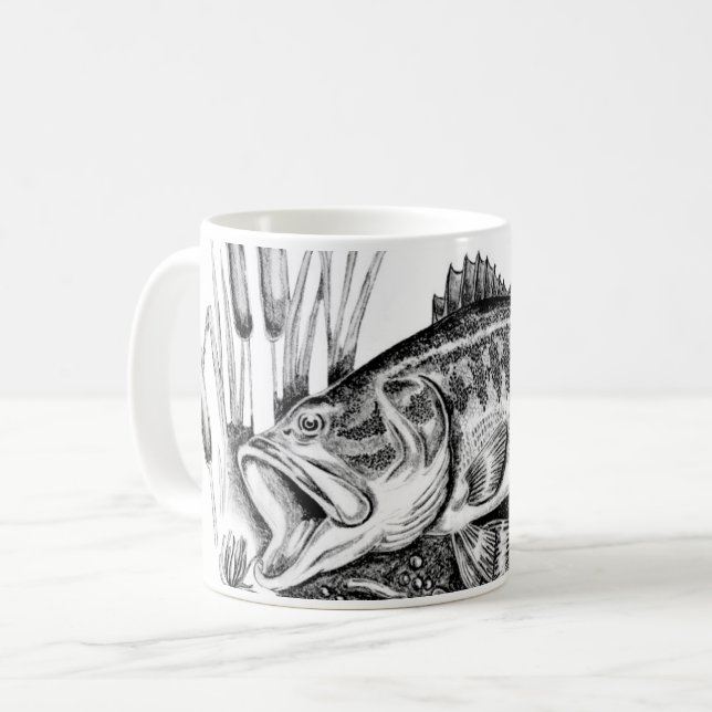 Caneca De Café Largemouth bass (Frente Esquerda)