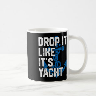 Caneca De Café Largue Como Se Fosse Iate Homens Navegando Capitão