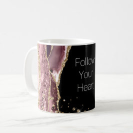 Caneca De Café Largura Dourada de Rosa preto-rosa-claro