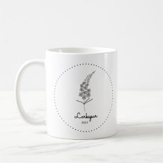 Caneca De Café Larkspur julho Mês Flor