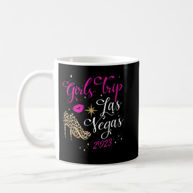 Caneca De Café Las Vegas Girls Trip 2023 Shirts Para Mulheres Bir (Esquerda)